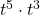 {t}^{5} \cdot {t}^{3}