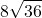 \displaystyle 8\sqrt{36}\right)