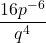 \displaystyle \frac{16p^{-6}}{q^4}