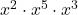 {x}^{2} \cdot {x}^{5} \cdot {x}^{3}