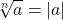 \displaystyle \sqrt[n]{a} = |a|
