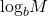 {\text{log}}_{b}M