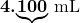 \displaystyle \boldsymbol{ 4.{\color{mypurple1}{\underbrace{{\color{black}{100}}}}}\text{ mL}} 