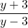 \dfrac{y+3}{y-3}