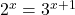 {2}^{x}={3}^{x+1}