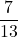 \displaystyle\frac{7}{13}