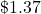 \mathdollar 1.37