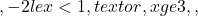 ,-2le x<1,text{or},xge 3,,