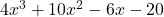 4{x}^{3}+10{x}^{2}-6x-20