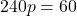 240p =  60