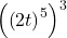 \left(\left(2t\right)^{5}\right)^{3}