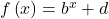 f\left(x\right)={b}^{x}+d