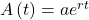 A\left(t\right)=a{e}^{rt}
