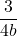 \displaystyle\frac{3}{4b}