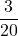 \displaystyle\frac{3}{20}