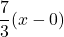 Rendered by QuickLaTeX.com \displaystyle\frac{7}{3}(x - 0)