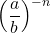\displaystyle  \left(\frac{a}{b}\right)^{-n}