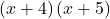 \left(x+4\right)\left(x+5\right)