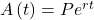 A\left(t\right)=P{e}^{rt}