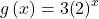 g\left(x\right)=3{\left(2\right)}^{x}