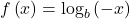f\left(x\right)={\text{log}}_{b}\left(-x\right)