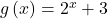 g\left(x\right)={2}^{x}+3