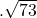 .\sqrt{73}