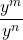 \dfrac{{y}^{m}}{{y}^{n}}