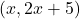 (x,2x+5)