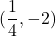 (\dfrac{1}{4},-2)