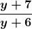 \boldsymbol{\displaystyle\frac{y + 7} {y + 6}}