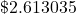 \mathdollar 2.613035