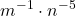 \displaystyle m^{-1}\cdot n^{-5}