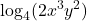 \displaystyle \log_4(2x^3y^2)