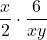 \displaystyle\frac{x}{2}\cdot \frac{6}{xy}