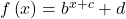 f\left(x\right)={b}^{x+c}+d