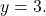 y=3.