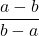 Rendered by QuickLaTeX.com \displaystyle\frac{a - b} {b - a}