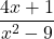 \displaystyle\frac{4x+1}{x^2 - 9}