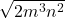\sqrt{2{m}^{3}{n}^{2}}