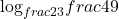 {\text{log}}_{frac{2}{3}}frac{4}{9}