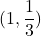 (1,\dfrac{1}{3})