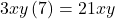 3xy\left(7\right)=21xy