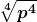 \boldsymbol{\displaystyle \sqrt[4]{p^4}} 
