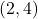 \displaystyle(2,4)