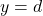 y=d