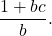 \dfrac{1+bc}{b}.