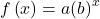 f\left(x\right)=a{\left(b\right)}^{x}