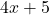 4x+5