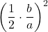 \displaystyle\left(\frac{1}{2}\cdot\frac{b}{a}\right)^{2}